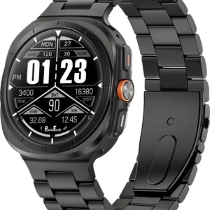 PunnkFunnk Xtrastorm| Bluetooth Calling Smartwatch| New Edition | Notificaton| Fitness Smartwatch (Black Strap, Regular Size)