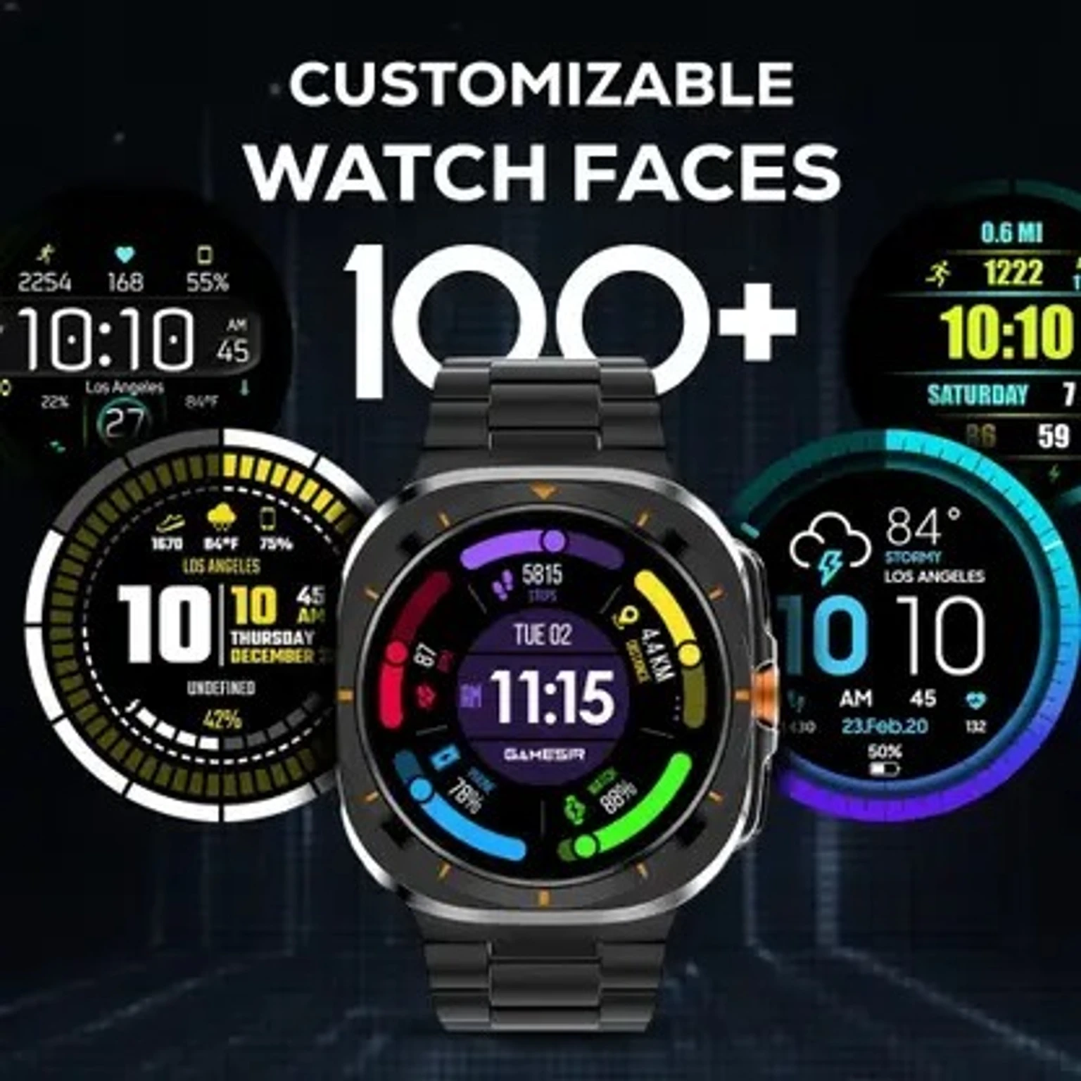 PunnkFunnk Xtrastorm| Bluetooth Calling Smartwatch| New Edition | Notificaton| Fitness Smartwatch (Black Strap, Regular Size) - Image 4
