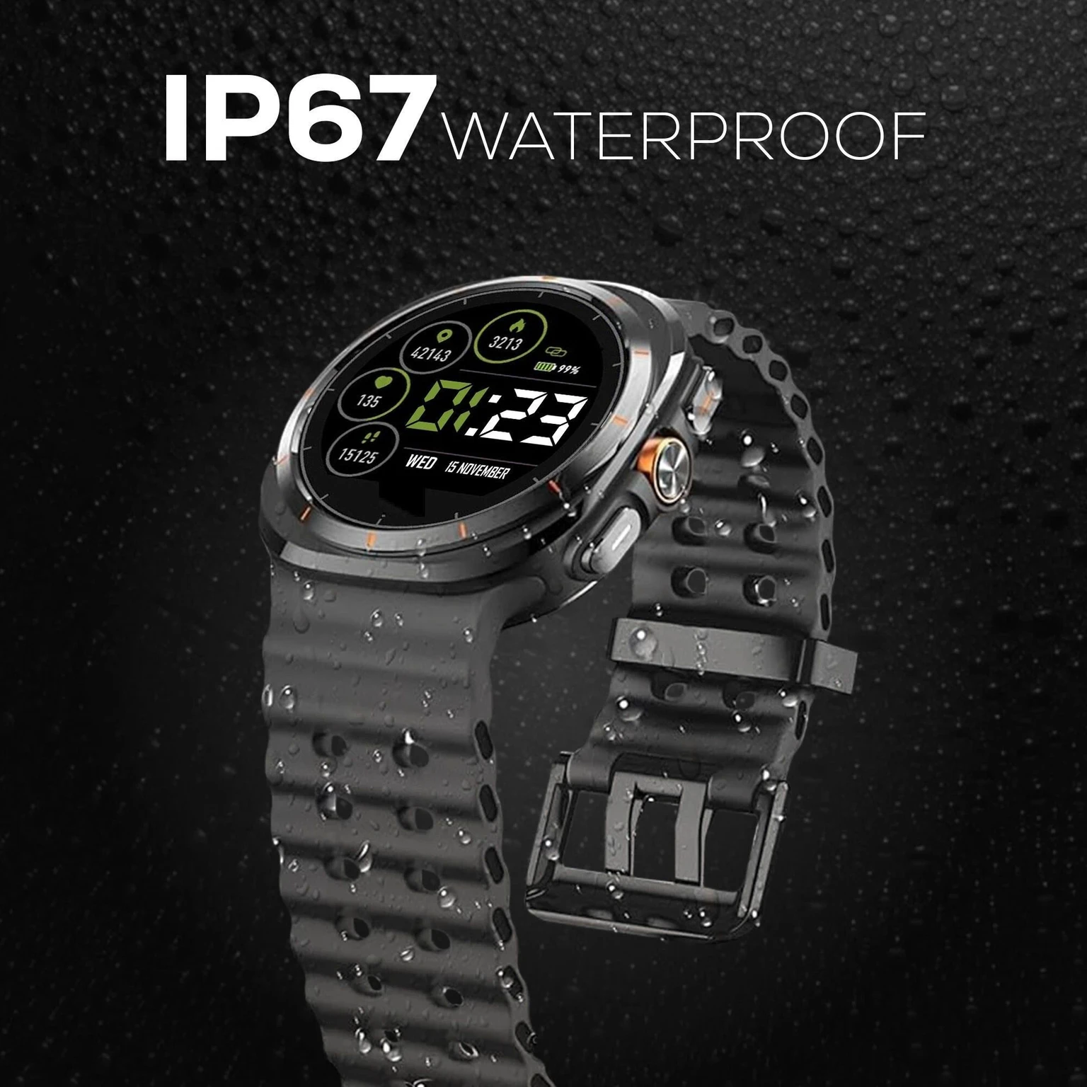 PunnkFunnk Xtrastorm| Bluetooth Calling Smartwatch| New Edition | Notificaton| Fitness Smartwatch (Black Strap, Regular Size) - Image 6