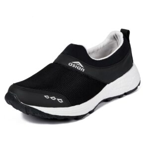 ASIAN Wonderwalk-01 Men's Walking Shoes | Lightweight Slip-On Sneakers with Memory Foam Cushioning & Breathable Mesh Upper | Perfect for Walking, Office Wear, Travel & Daily Comfort