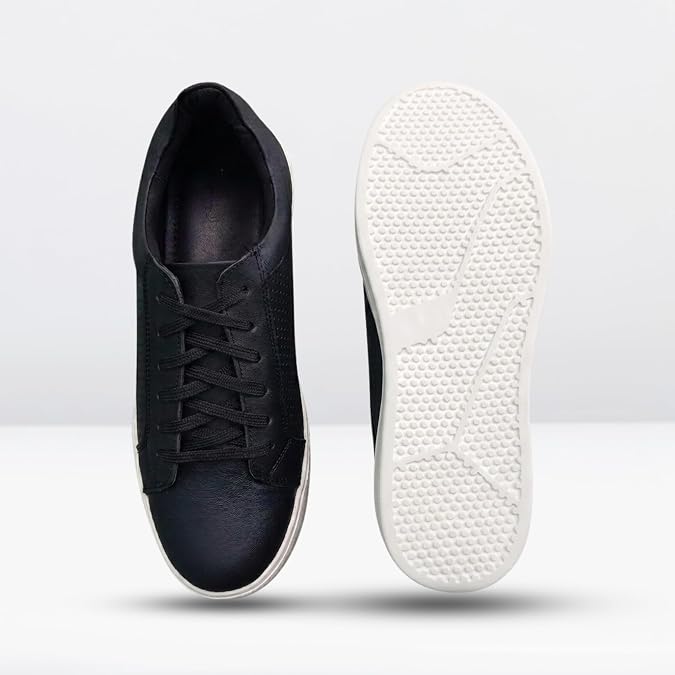 Leatherful Low Top Leather Sneaker for Men, Genuine Leather with Nappa Lining, Textured, Round Toe, Cushioned Insole - Image 5