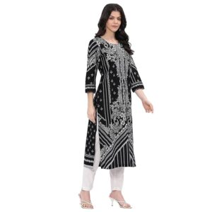 BIBA Women Cotton Straight Printed Kurta