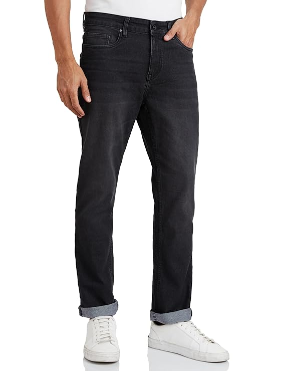 Amazon Brand - Symbol Men Cotton Rich Stretchable Regular Fit Jeans | Casual Denim