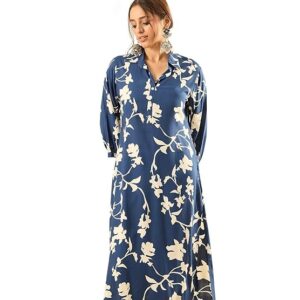 INDO ERA Women's Viscose Rayon Printed StraightKurta Pant Set (Iestr6480)