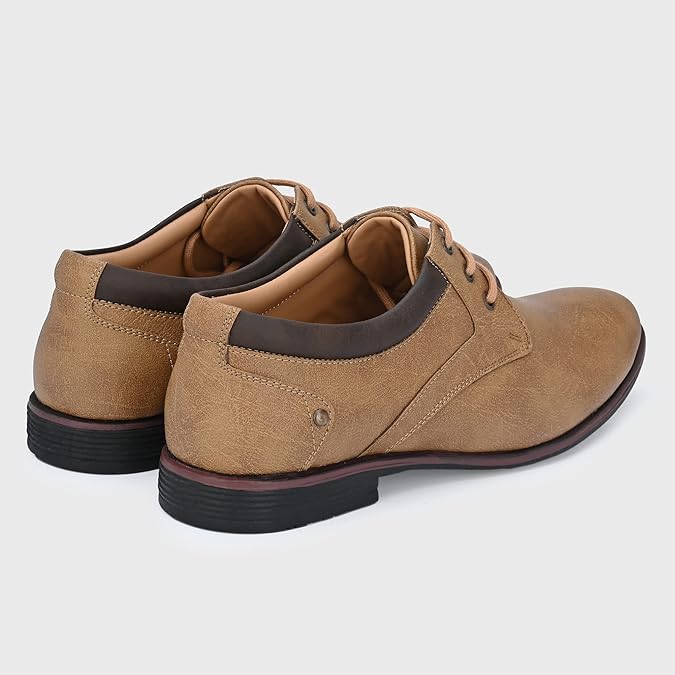 Centrino Derby Formal Shoes for Men | Classic Lace-Up Dress Shoes | Office, Party Lightweight & Comfortable with Cushion Insole (7956) - Image 3