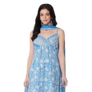 BIBA Women Cotton Straight Printed Suit Set