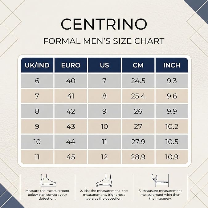 Centrino Derby Formal Shoes for Men | Classic Lace-Up Dress Shoes | Office, Party Lightweight & Comfortable with Cushion Insole (7956) - Image 2