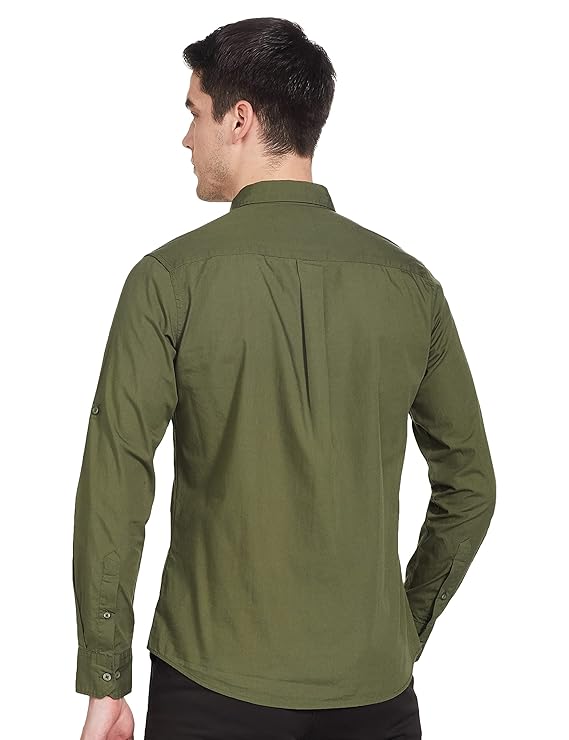 Amazon Brand - Symbol Men's Cotton Shirt | Casual | Plain | Full Sleeve | Summer - Regular Fit (Available in Plus Sizes) - Image 3