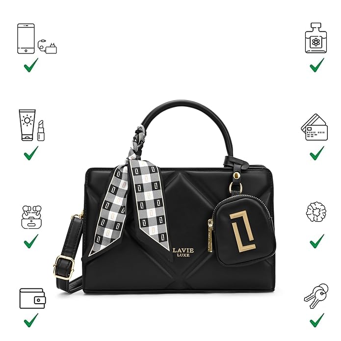 Lavie Luxe Women's Quaro26 Horizontal Small Satchel Handbag - Image 5