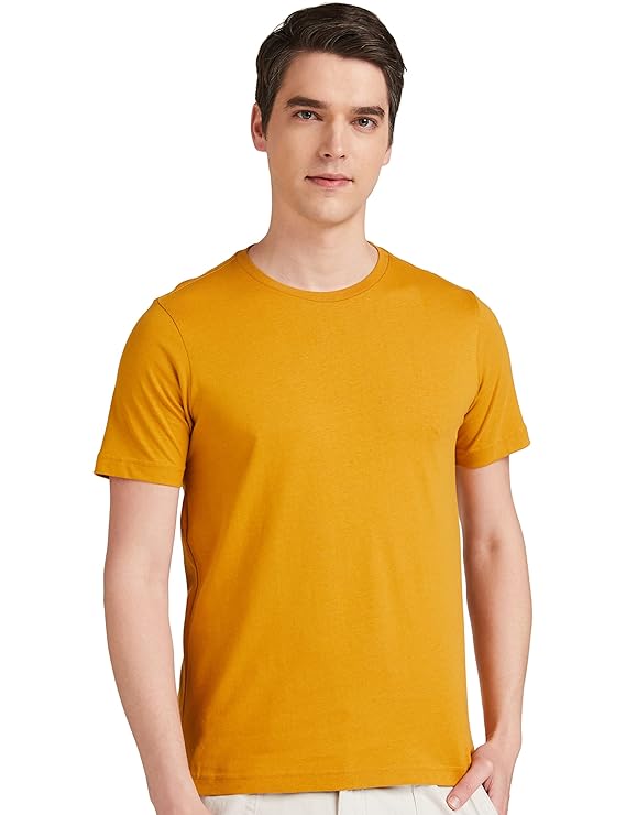 Amazon Brand - Symbol Men's Solid Cotton T Shirt | Round Neck | Half Sleeve | Plain-Regular Fit (Available in Plus Sizes) - Image 2