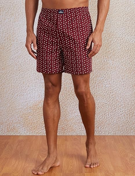 Amazon Brand - Symbol Men's Cotton Printed Boxer Shorts (Combo Pack of 2) Casual | Underwear | Half Pants | Short Pant - Regular Fit with Back Pocket - Image 4