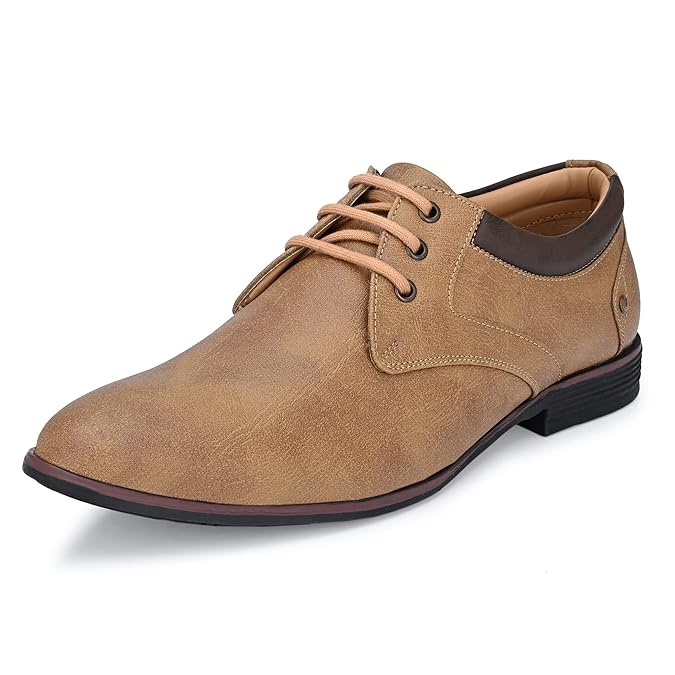 Centrino Derby Formal Shoes for Men | Classic Lace-Up Dress Shoes | Office, Party Lightweight & Comfortable with Cushion Insole (7956) - Image 4