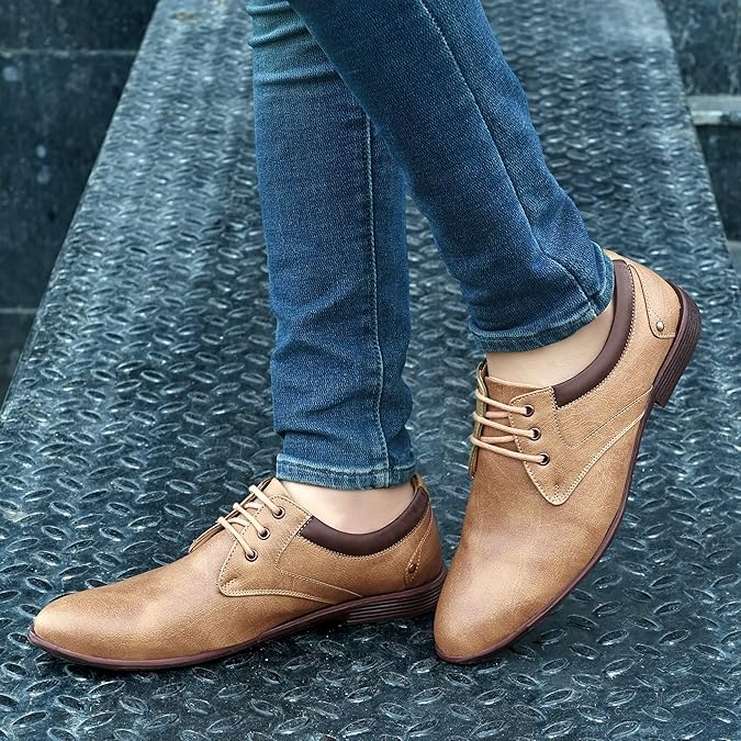 Centrino Derby Formal Shoes for Men | Classic Lace-Up Dress Shoes | Office, Party Lightweight & Comfortable with Cushion Insole (7956) - Image 6